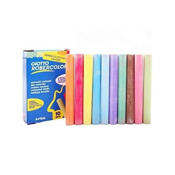 Tizas Colores GIOTTO Robercolor Caja x10 Barras