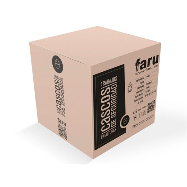 Casco Faru Abs Para Trabajos En Alturas 6 Puntos De Anclaje Color Blanco