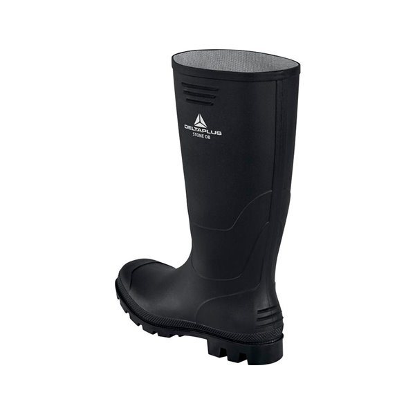 Botas Deltaplus De Seguridad Stone Pvc Negro Suela De Tacos Talla 44