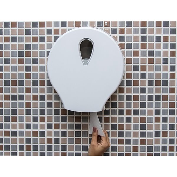 Dispensador Papel Higienico Dahi Jumbo Abs Color Blanco 326X304X125 Mm