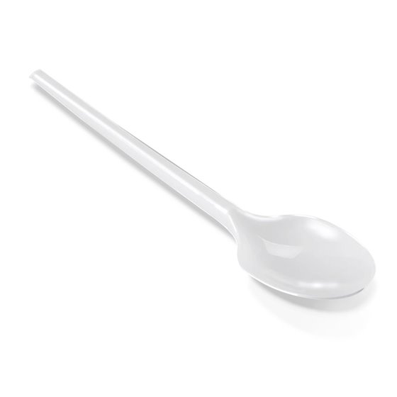 Cucharilla De Plastico Blanco Reutilizable Paquete De 100 Unidades
