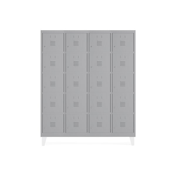 Taquilla Metalica Rocada 300 4 Modulos X 5 Puertas Gris 1210X500X1800 Mm