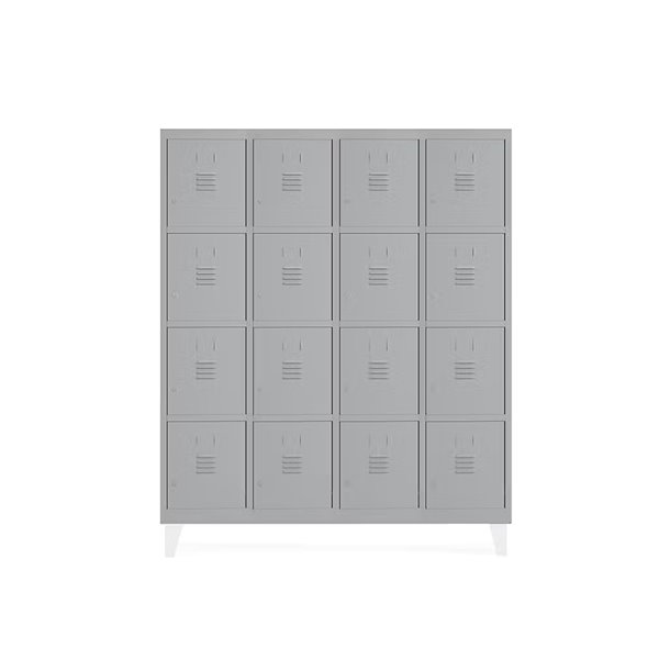 Taquilla Metalica Rocada 300 4 Modulos X 4 Puertas Gris 1210X500X1800 Mm