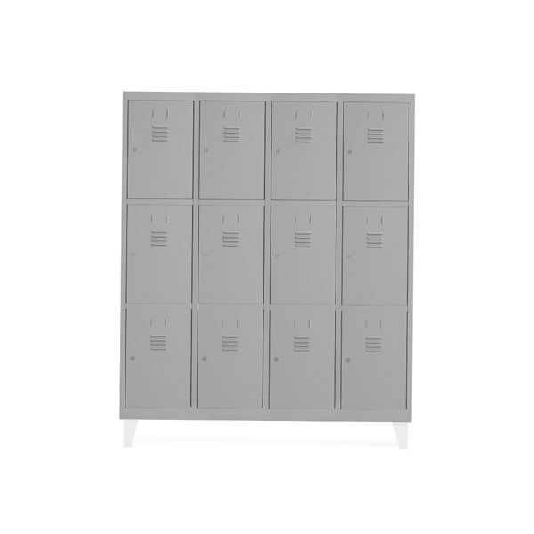 Taquilla Metalica Rocada 300 4 Modulos X 3 Puertas Gris 1210X500X1800 Mm