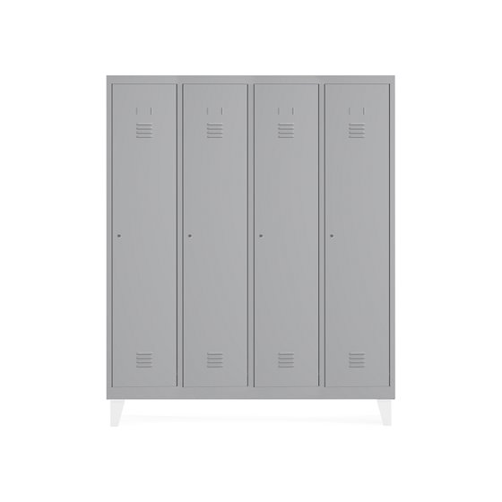 Taquilla Metalica Rocada 300 4 Modulos X 1 Puerta Gris 1210X500X1800 Mm