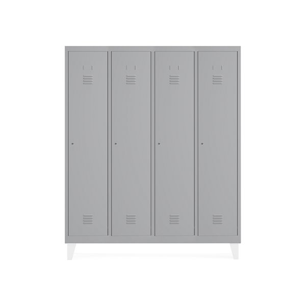 Taquilla Metalica Rocada 300 4 Modulos X 1 Puerta Gris 1210X500X1800 Mm