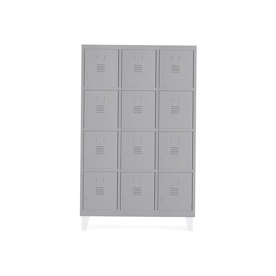Taquilla Metalica Rocada 400 3 Modulos X 4 Puertas Gris 1210X500X1800 Mm