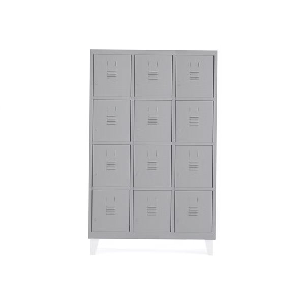 Taquilla Metalica Rocada 400 3 Modulos X 4 Puertas Gris 1210X500X1800 Mm