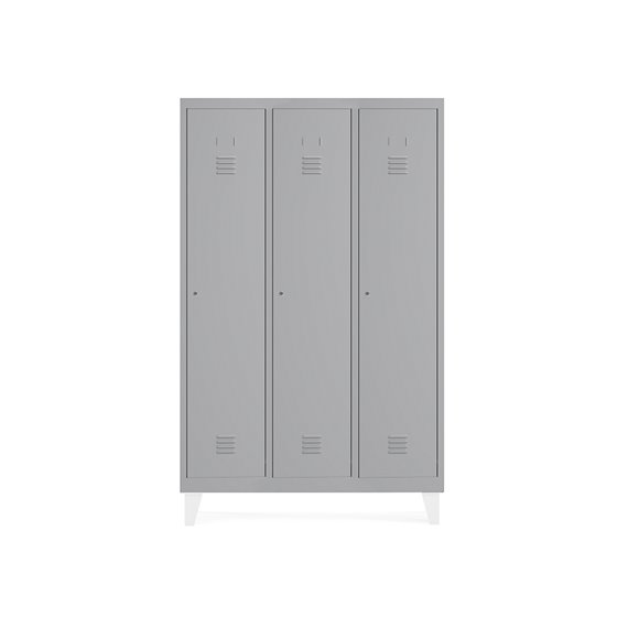 Taquilla Metalica Rocada 400 3 Modulos X 1 Puerta Gris 1210X500X1800 Mm