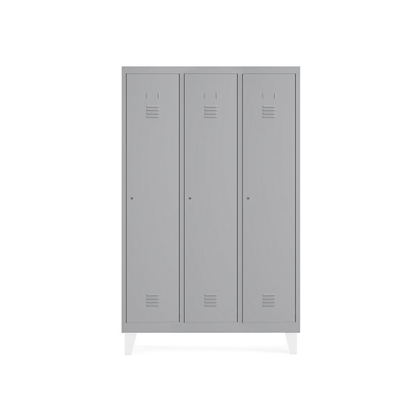 Taquilla Metalica Rocada 400 3 Modulos X 1 Puerta Gris 1210X500X1800 Mm