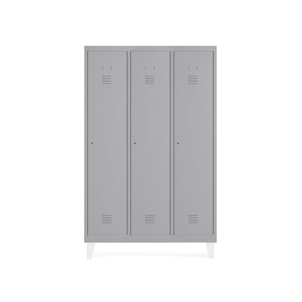 Taquilla Metalica Rocada 300 3 Modulos X 3 Puerta Gris 910X500X1800 Mm