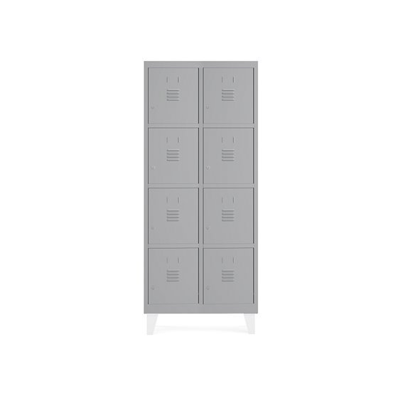Taquilla Metalica Rocada 400 2 Modulos X 4 Puertas Gris 820X500X1800 Mm