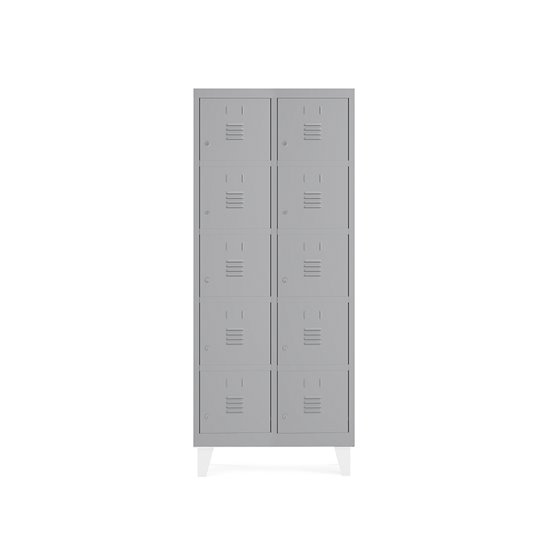 Taquilla Metalica Rocada 300 2 Modulos X 5 Puertas Gris 620X500X1800 Mm