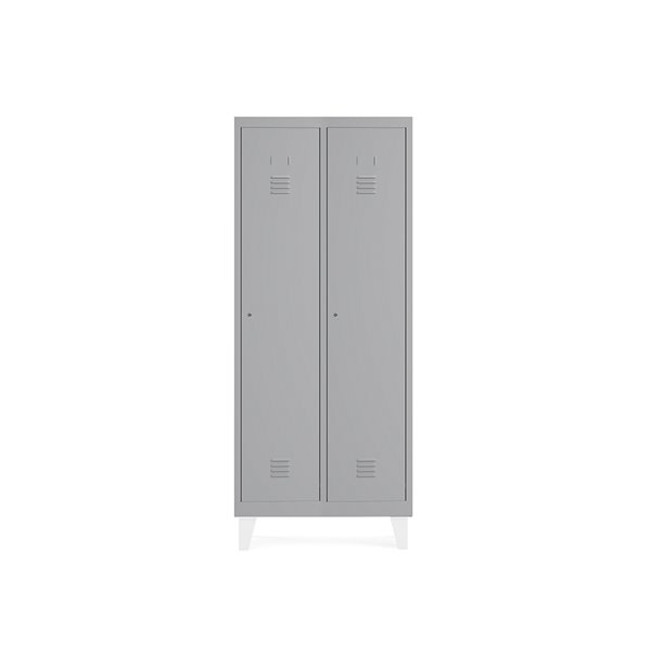 Taquilla Metalica Rocada 300 2 Modulos X 2 Puertas Gris 620X500X1800 Mm