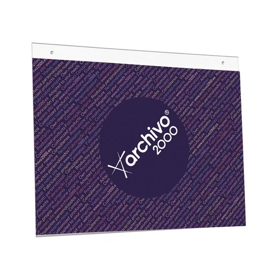 Expositor Mural Archivo 2000 Con Taladros Ultra Transparente Din A4 Horizontal 300X235 Mm
