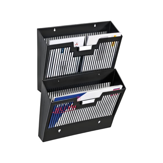 Expositor Mural Cep De Pared Poliestireno Rejilla 1 Compartimento Negro 360X257X95 Mm