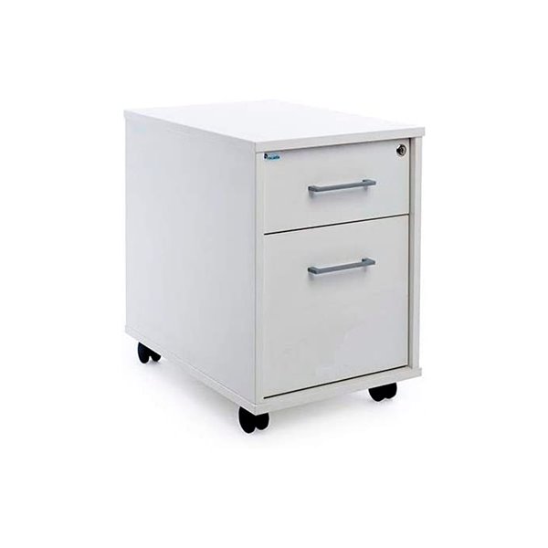 Cajonera Rocada Con Dos Cajones Serie Store 58X40X59,5 Cm Acabado Aw04 Blanco/Blanco