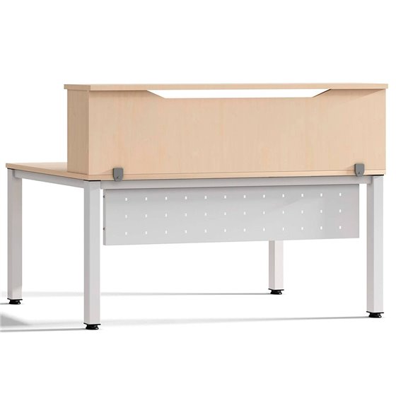 Mostrador De Altillo Rocada Valido Para Mesas Work Metal Executive 180X30X40 Cm Acabado An02 Gris/Gris