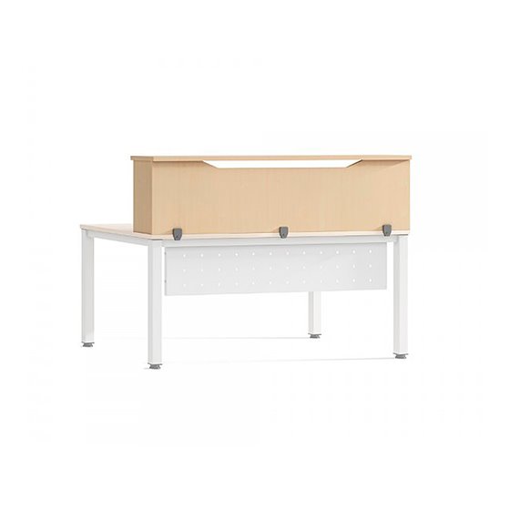 Mostrador De Altillo Rocada Valido Para Mesas Work Metal Executive 160X30X40 Cm Acabado Aa01 Haya/Haya