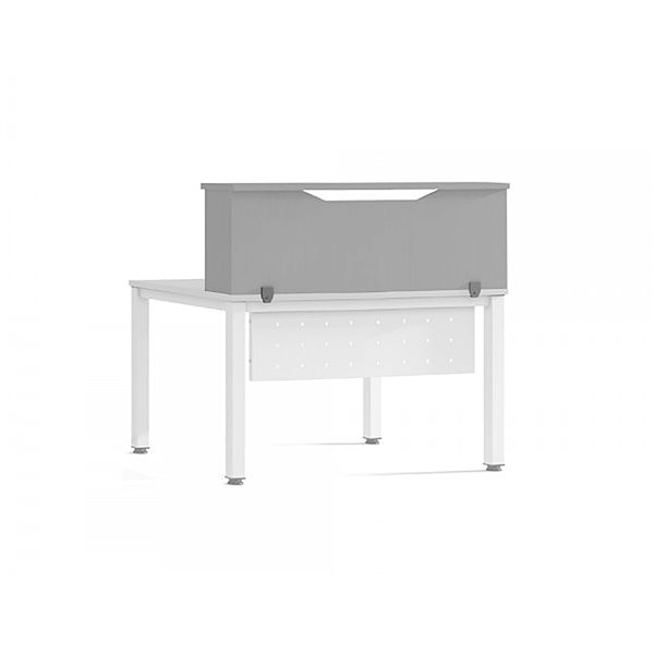 Mostrador De Altillo Rocada Valido Para Mesas Work Metal Executive 100X30X40 Cm Acabado An02 Gris/Gris