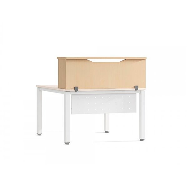 Mostrador De Altillo Rocada Valido Para Mesas Work Metal Executive 100X30X40 Cm Acabado Aa01 Haya/Haya