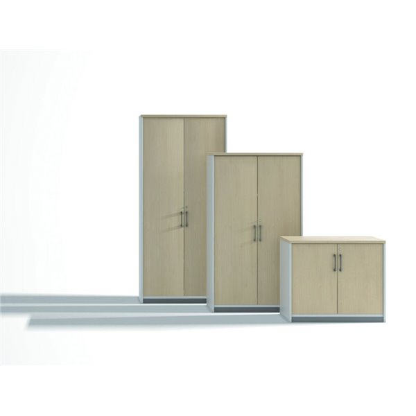 Armario Rocada Con Un Estante Y Dos Puertas Enteras Serie Store 78X90X45 Acabado Aa01 Haya/Haya