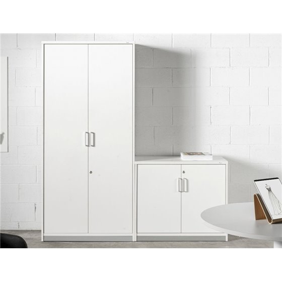 Armario Rocada Con Un Estante Y Dos Puertas Enteras Serie Store 78X90X45 Acabado Aa01 Haya/Haya