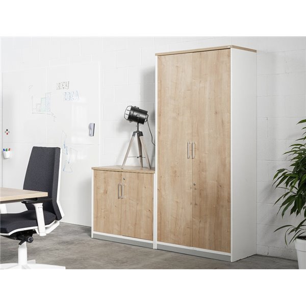 Armario Rocada Con Un Estante Y Dos Puertas Enteras Serie Store 78X90X45 Acabado Aa01 Haya/Haya