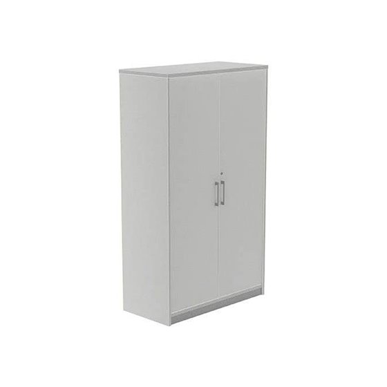 Armario Rocada Con Cuatro Estantes Y Dos Puertas Serie Store 156X90X45 Cm Acabado Ab02 Aluminio/Gris