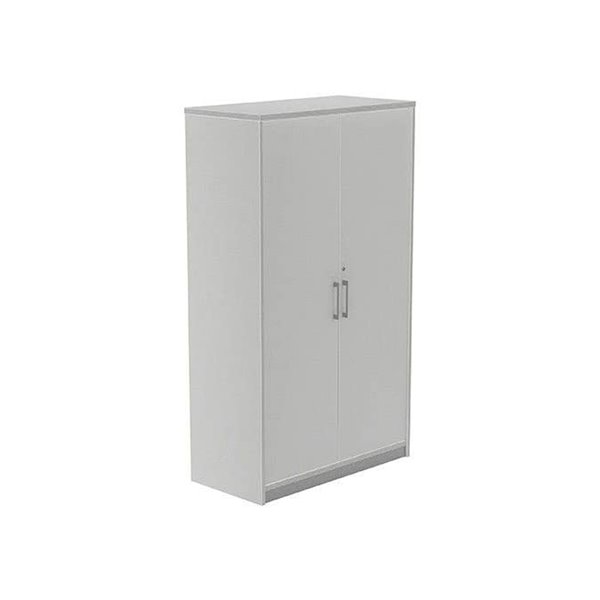 Armario Rocada Con Cuatro Estantes Y Dos Puertas Serie Store 156X90X45 Cm Acabado Ab02 Aluminio/Gris