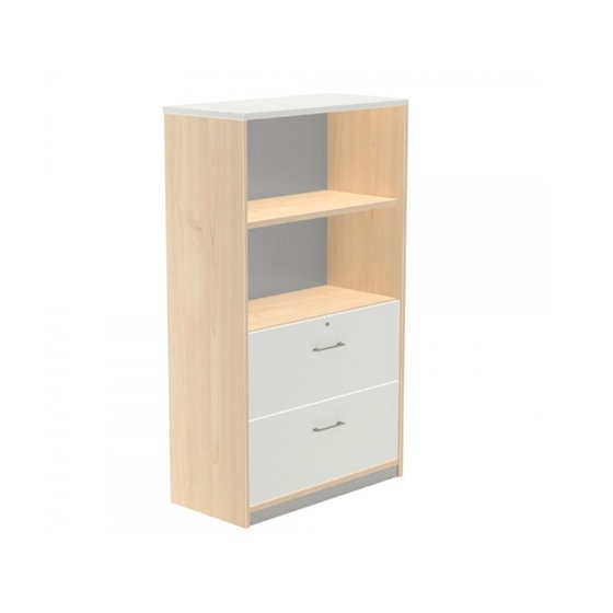 Armario Rocada Con Dos Estantes Y Dos Puertas Inferiores Serie Store 156X90X45 Cm Acabado Ab04