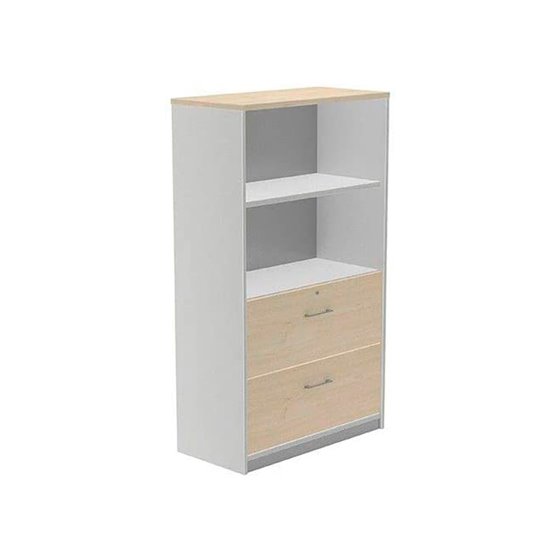 Armario Rocada Con Dos Estantes Y Dos Cajones Inferiores Serie Store 156X90X45 Cm Acabado Ab01