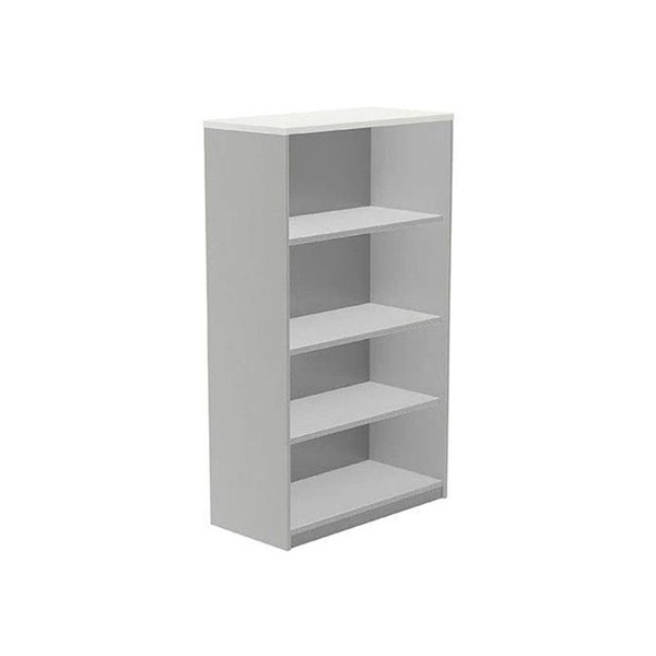 Armario Rocada Con Cuatro Estantes Serie Store 156X90X45 Cm Acabado Ab04 Aluminio/Blanco