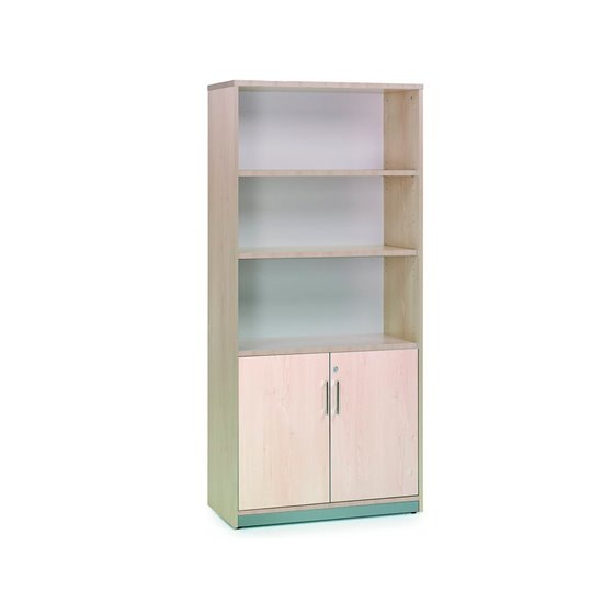 Armario Rocada Con Tres Estantes Y Dos Puertas Inferiores Serie Store 195X90X45 Cm Acabado Aa01