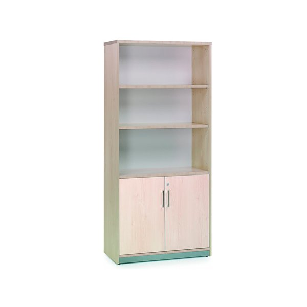 Armario Rocada Con Tres Estantes Y Dos Puertas Inferiores Serie Store 195X90X45 Cm Acabado Aa01