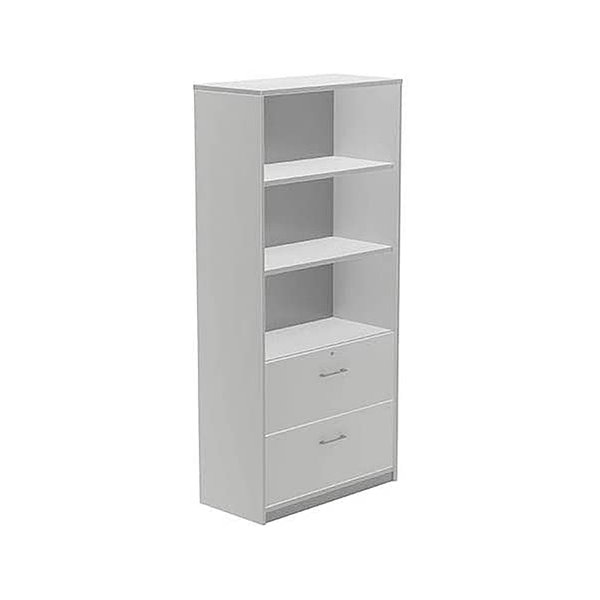 Armario Rocada Con Tres Estantes Y Dos Cajones Iferiores Serie Store 195X90X45 Cm Acabado Ab02