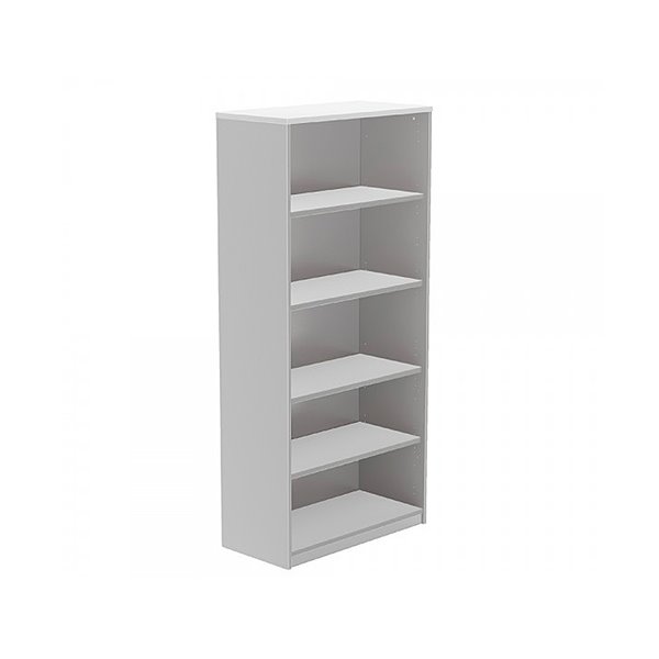 Armario Rocada Con Cinco Estantes Serie Store 195X90X45 Cm Acabado Ab04 Aluminio/Blanco