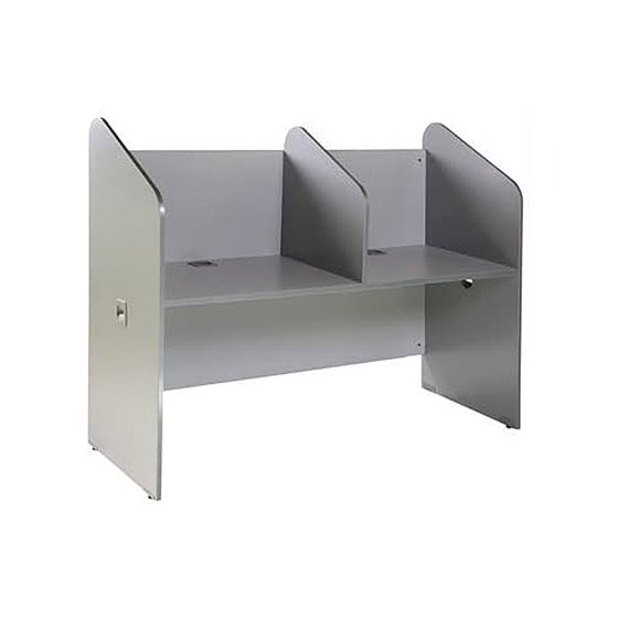 Mesa Centro De Llamadas Rocada Doble Serie Welcome 166X132X65 Cm Acabado Ab02 Aluminio/Gris