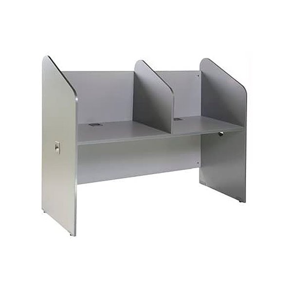 Mesa Centro De Llamadas Rocada Doble Serie Welcome 166X132X65 Cm Acabado Ab02 Aluminio/Gris