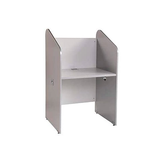 Mesa Centro De Llamadas Rocada Individual Serie Welcome 84X132X65 Cm Acabado Ab02 Aluminio/Gris