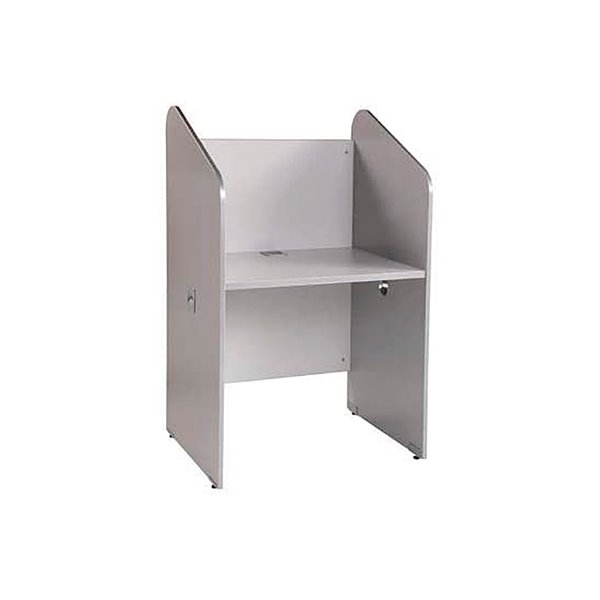 Mesa Centro De Llamadas Rocada Individual Serie Welcome 84X132X65 Cm Acabado Ab02 Aluminio/Gris