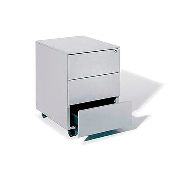 Cajonera Metalica Rocada Con Tres Cajones Serie Store 58X40X59,5 Cm Acabado Ac13 Blanco/Blanco