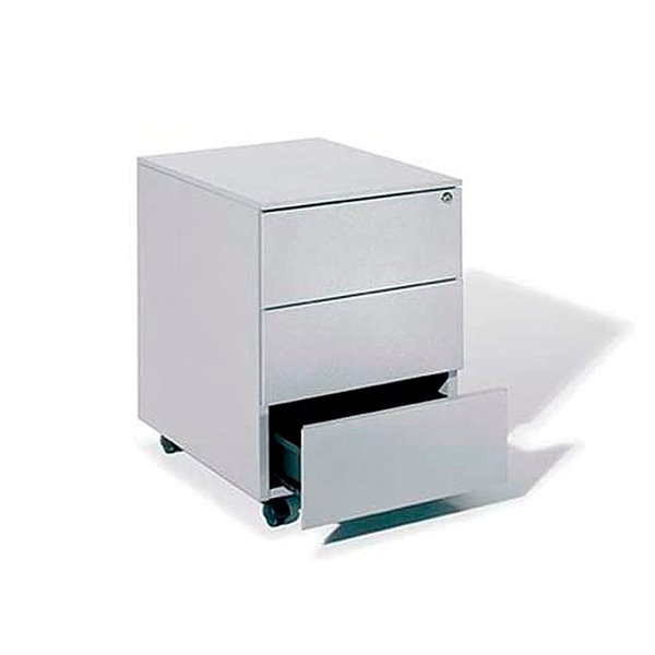 Cajonera Metalica Rocada Con Tres Cajones Serie Store 58X40X59,5 Cm Acabado Ac13 Blanco/Blanco