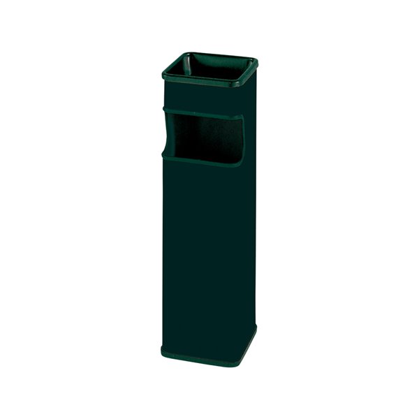 Cenicero Papelera Cuadrado 403 Negro Metalico 65X18X18 Cm