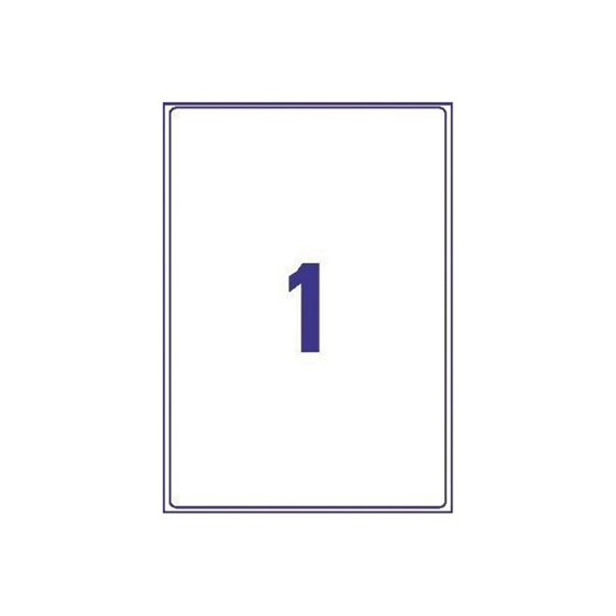 Etiqueta Adhesivas Resistente Avery Transparente 210X297 Mm Caja De 25 Unidades