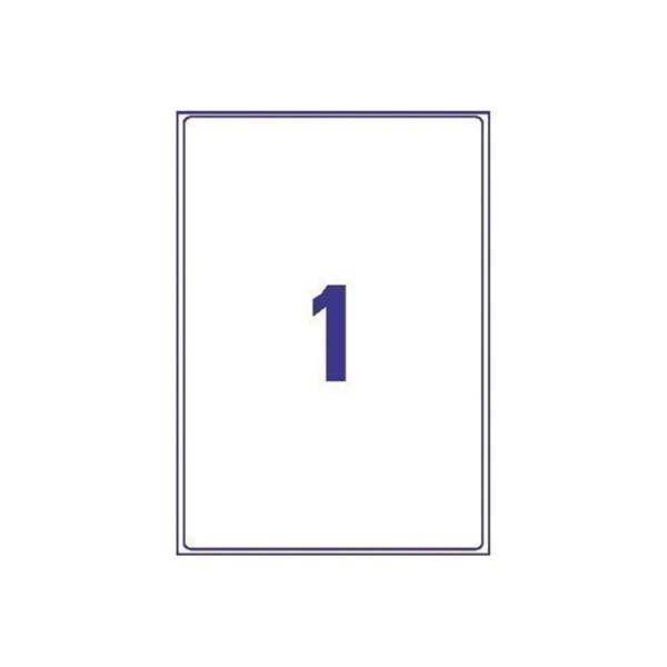 Etiqueta Adhesivas Resistente Avery Transparente 210X297 Mm Caja De 25 Unidades