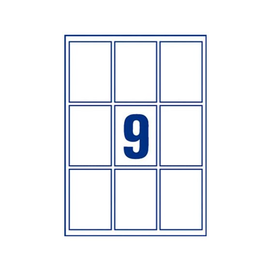 Etiqueta Adhesiva Avery Removible Para Impresora Laser Inyeccion Tinta Fotocopiadora Blanca 62X89 Mm