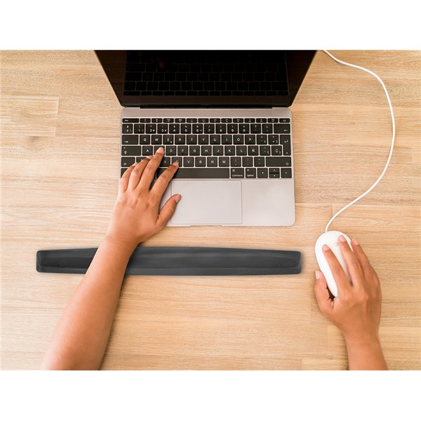 Reposamuñecas Q-Connect De Gel Para Teclado Color Negro 525X60X20 Mm