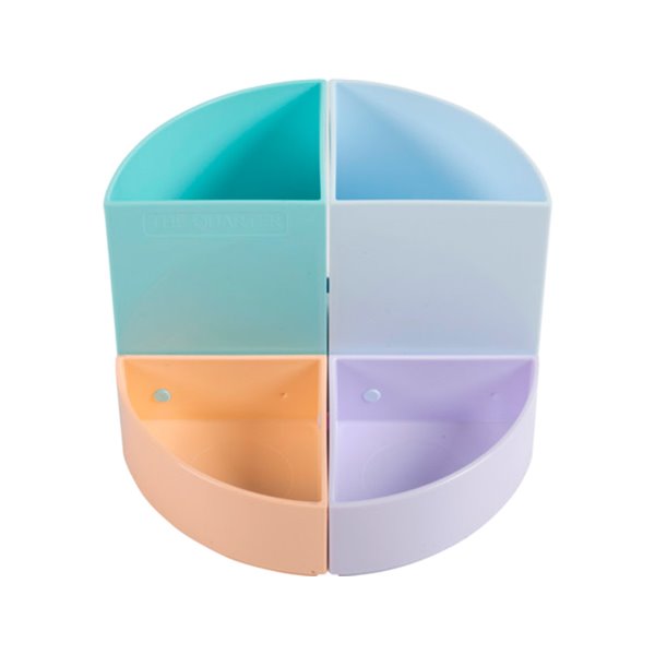 Organizador De Sobremesa Exacompta Aquarel The Quarter 4 Compartimentos Modulables Colores Pastel 120X120X83 Mm