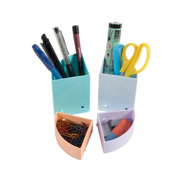 Organizador De Sobremesa Exacompta Aquarel The Quarter 4 Compartimentos Modulables Colores Pastel 120X120X83 Mm